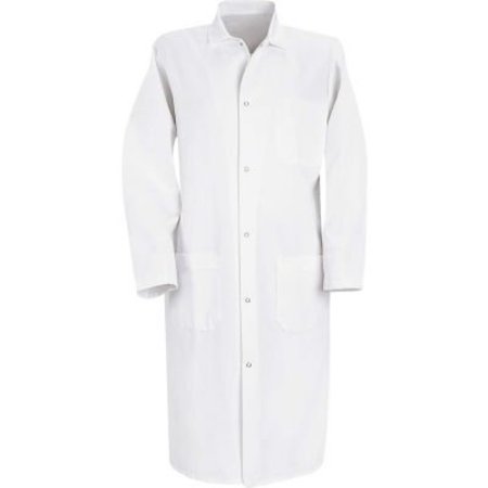VF IMAGEWEAR Red Kap® Gripper-Front Butcher Frock W/Inside Top Pocket, White, Polyester/Cotton Twill, 2XL 4004WHRGXXL